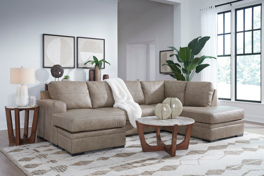 Amuleto 2-Piece Leather Sectional with Chaise