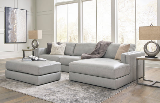 Amiata 2-Piece Leather Sectional with Chaise