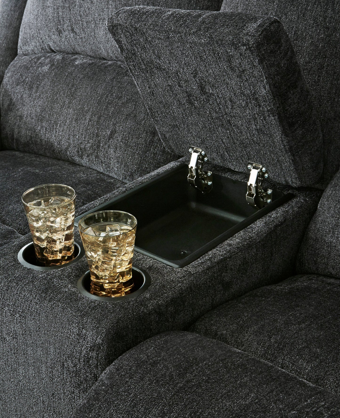 Draycoll Slate Power Reclining Sofa and Loveseat