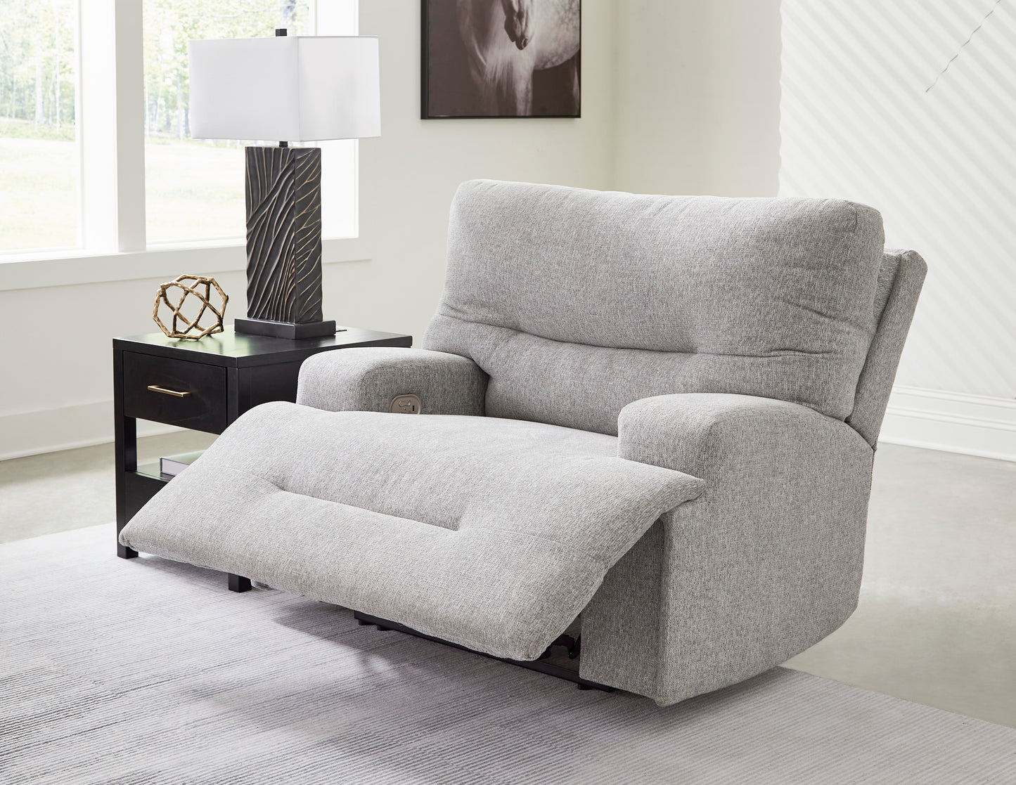 Acklen Place Oversized Performance Fabric Dual Power Recliner