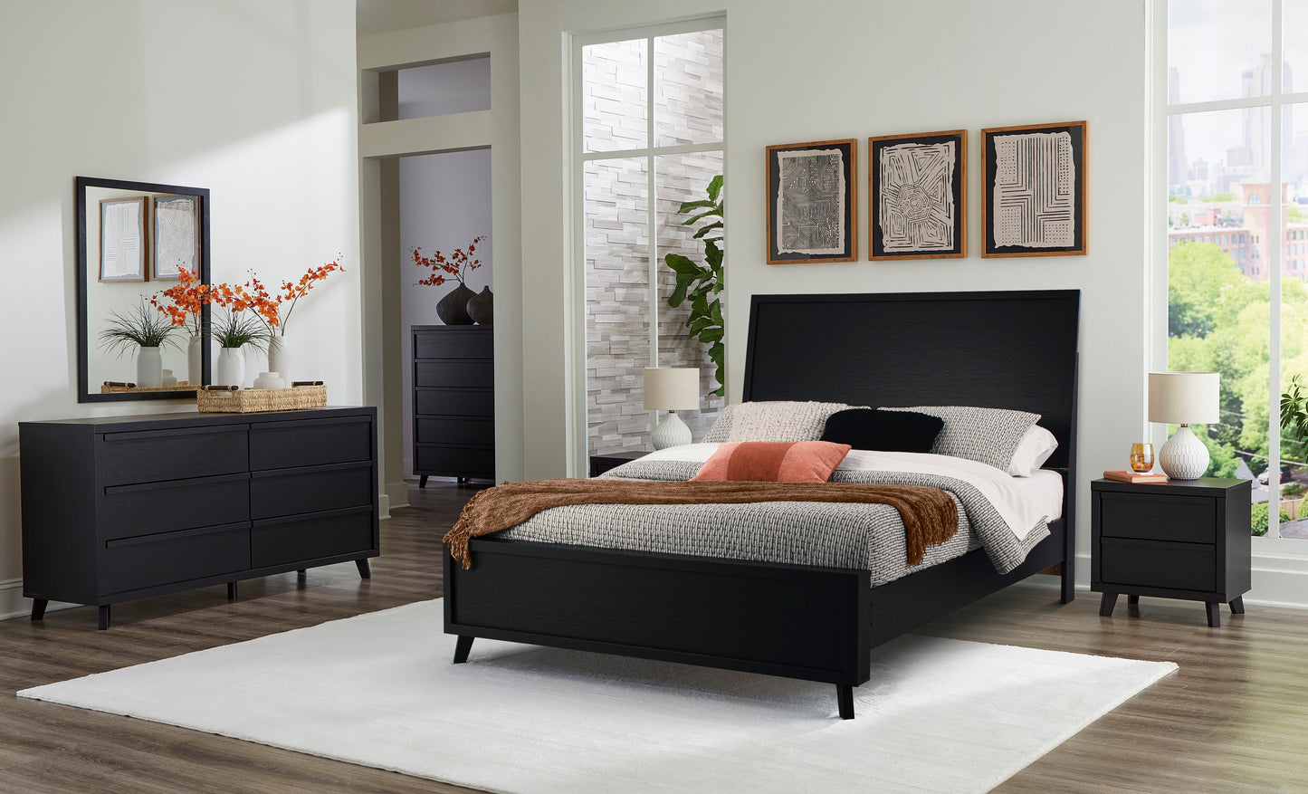 Danziar 22" 2 Drawer Charging Nightstand