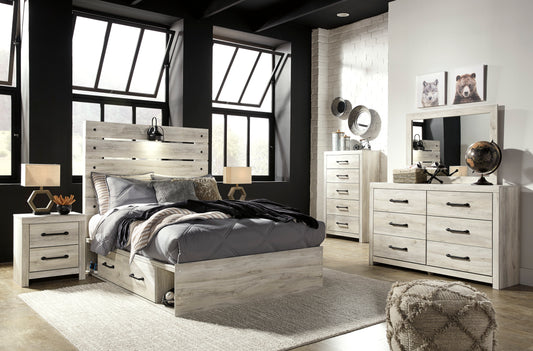 Cambeck Full Platform Storage Bed, Dresser, Mirror and Nightstand
