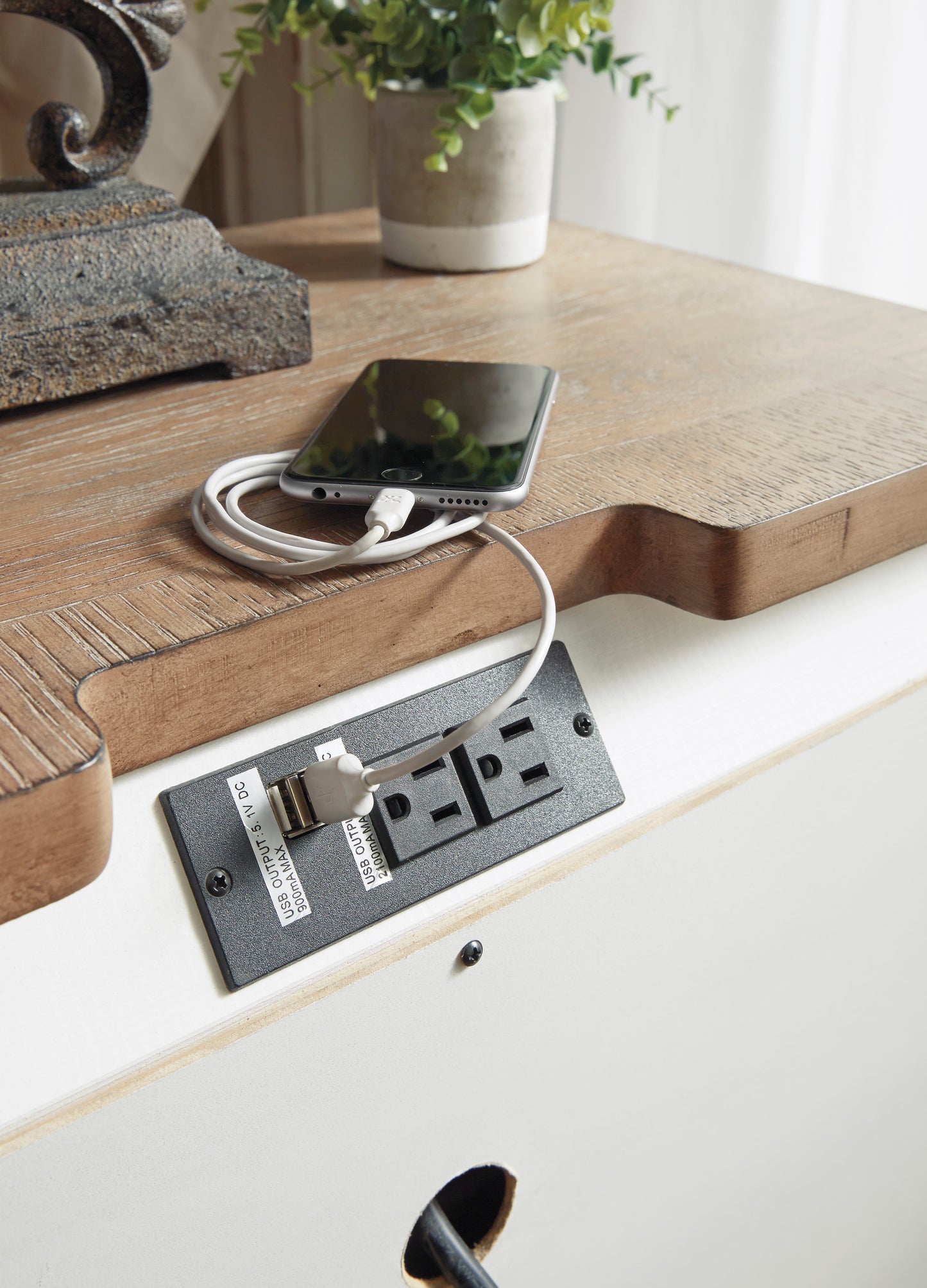 Realyn 27" 3 Drawer Charging Nightstand
