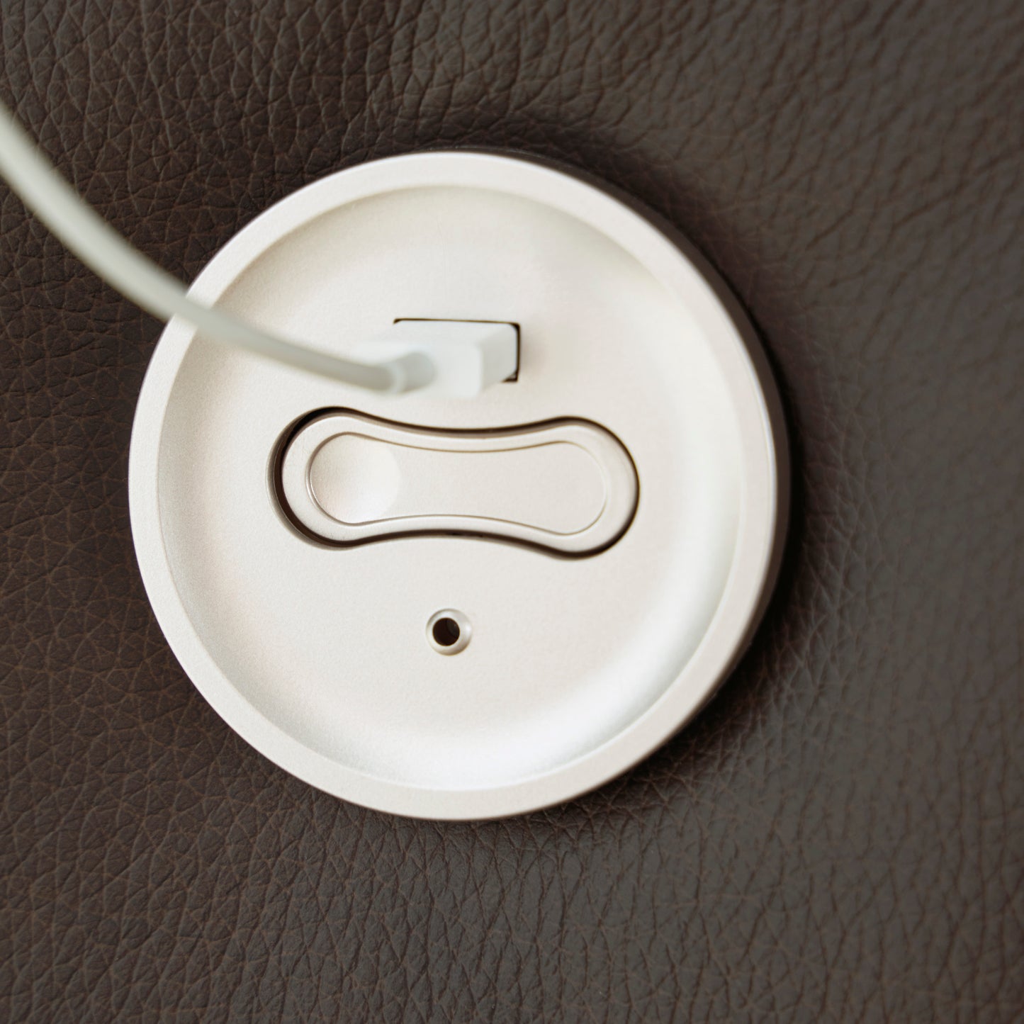 Leesworth Brown Leather Power Recliner