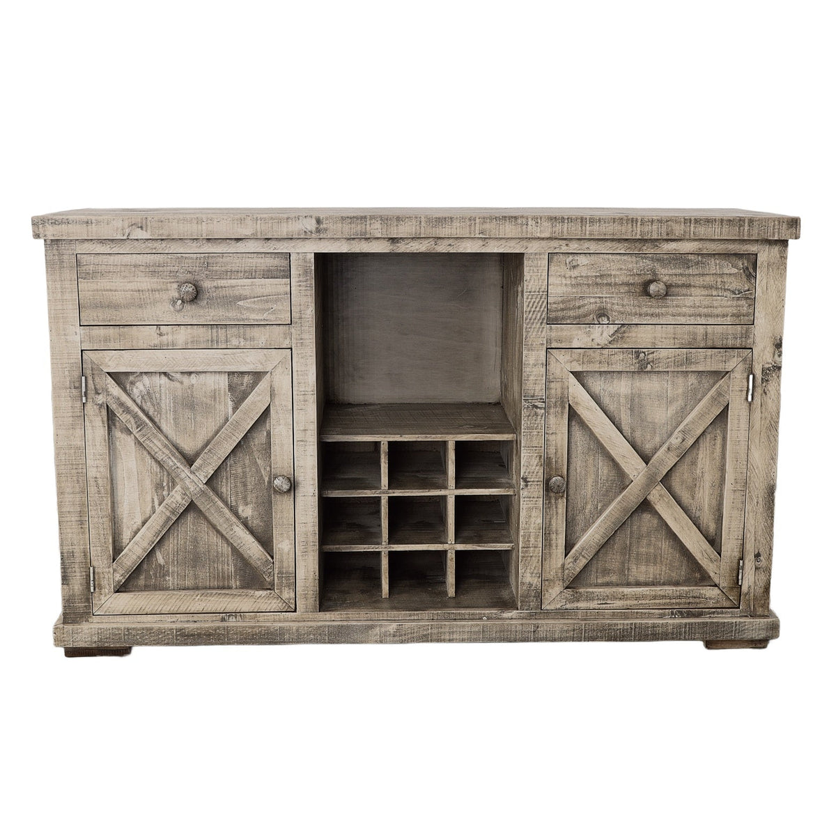 Sandstone X Squared Solid Wood Console - Rooms For Less Furniture Outlet