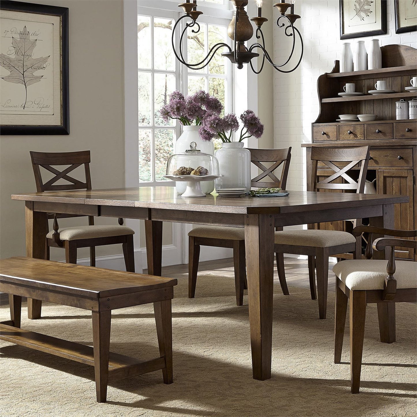 Hearthstone Ridge Rectangular 108" Leg Table