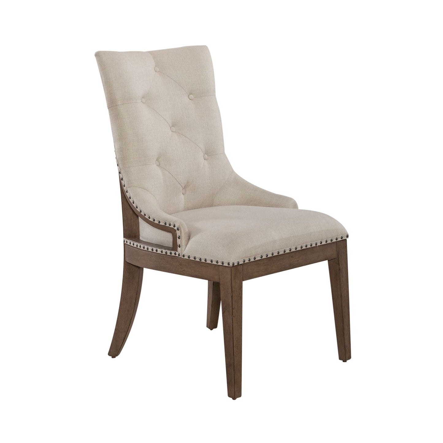 Americana Farmhouse Upholstered Shelter Side Chair