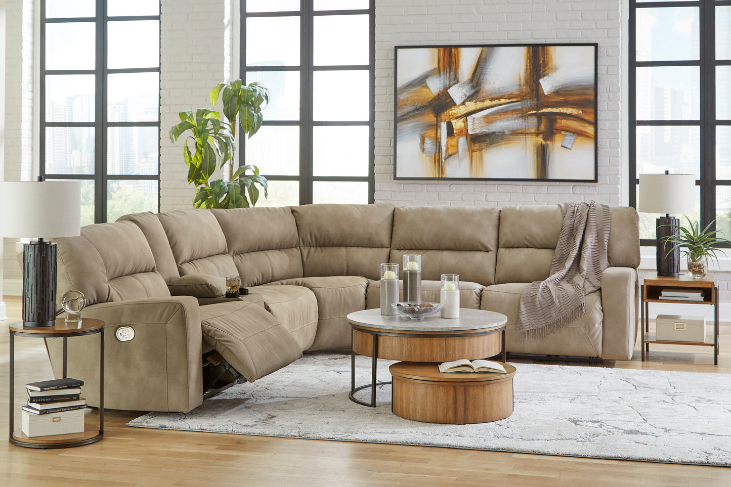 Next-Gen DuraPella 6-Piece Power Reclining Sectional