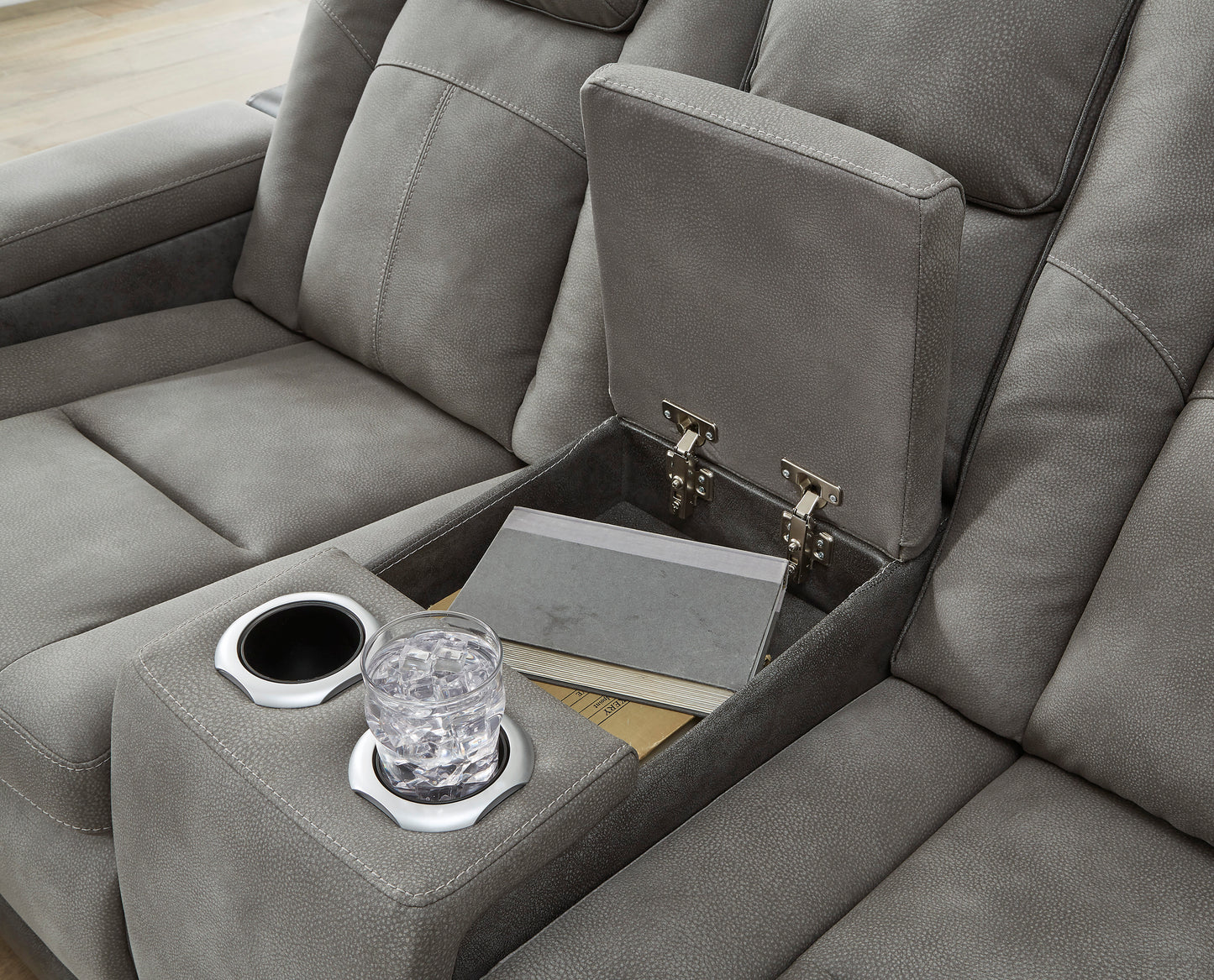 Next-Gen Slate DuraPella Triple Power Reclining Loveseat