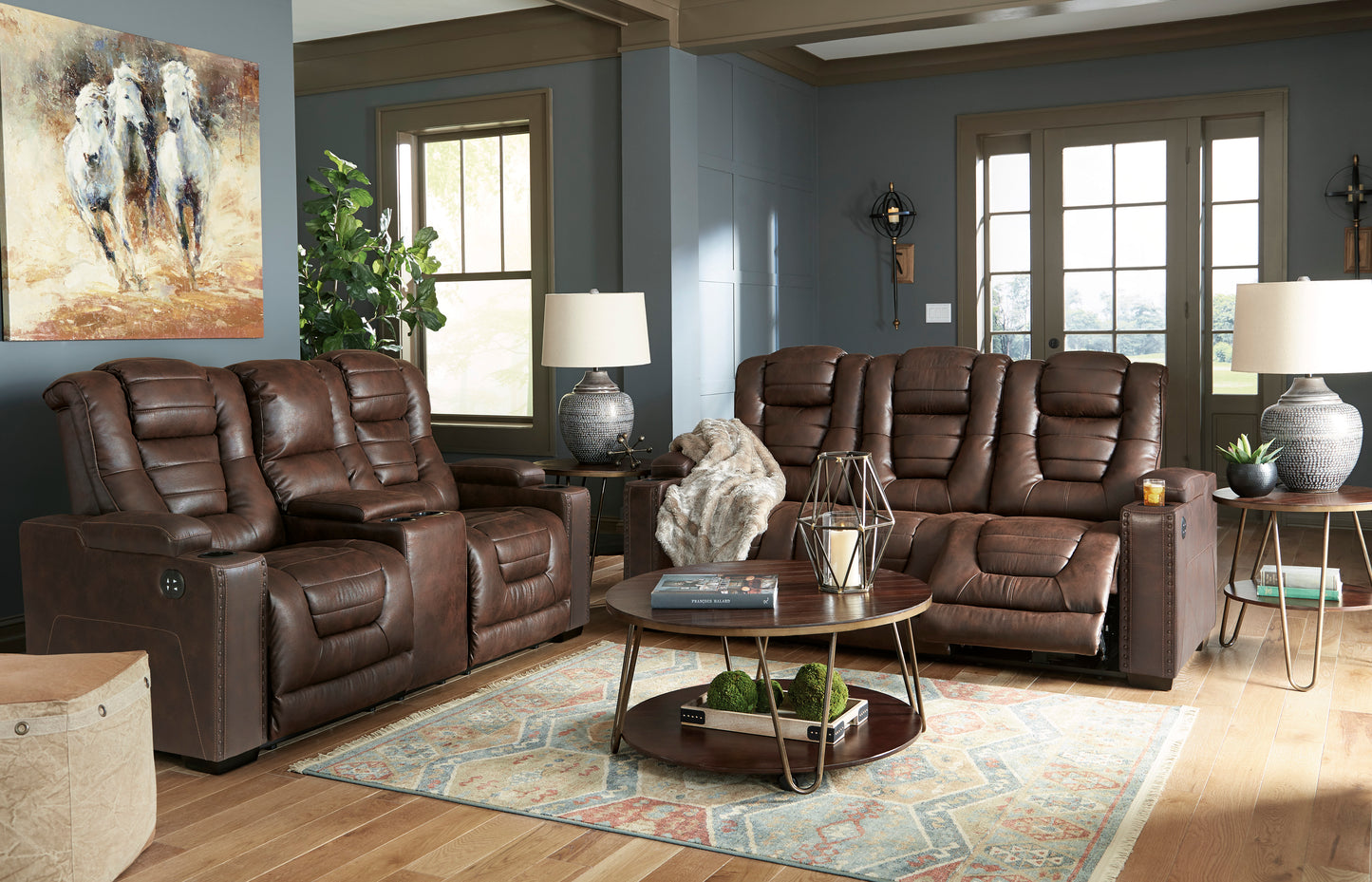 Owner's Box Power Reclining Sofa & Loveseat