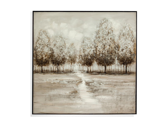 Winter Walk 40X40H Hand Painted Acrylic Canvas