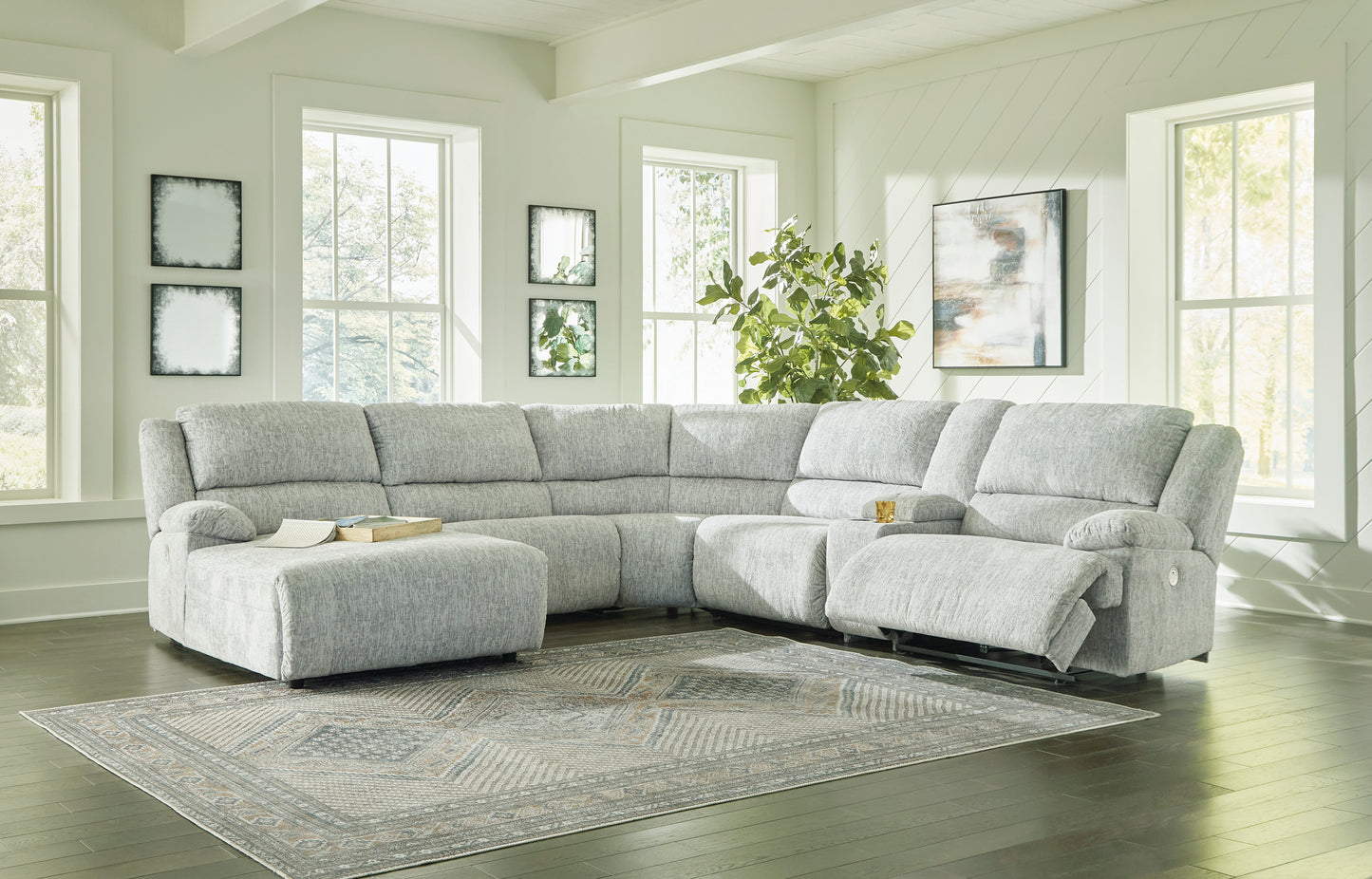 McClelland 5pc Power Reclining Modular Sectional with Chaise