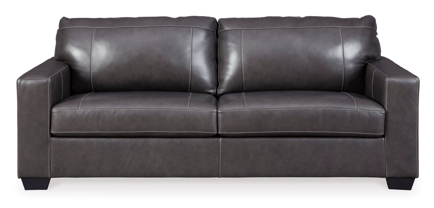 Mason Gray Leather Queen Sofa Sleeper