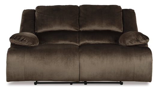 Clonmel Chocolate Reclining Loveseat