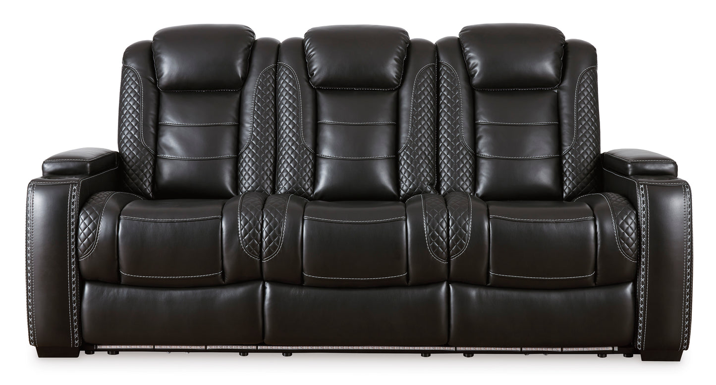 Party Time Black Power Reclining Sofa