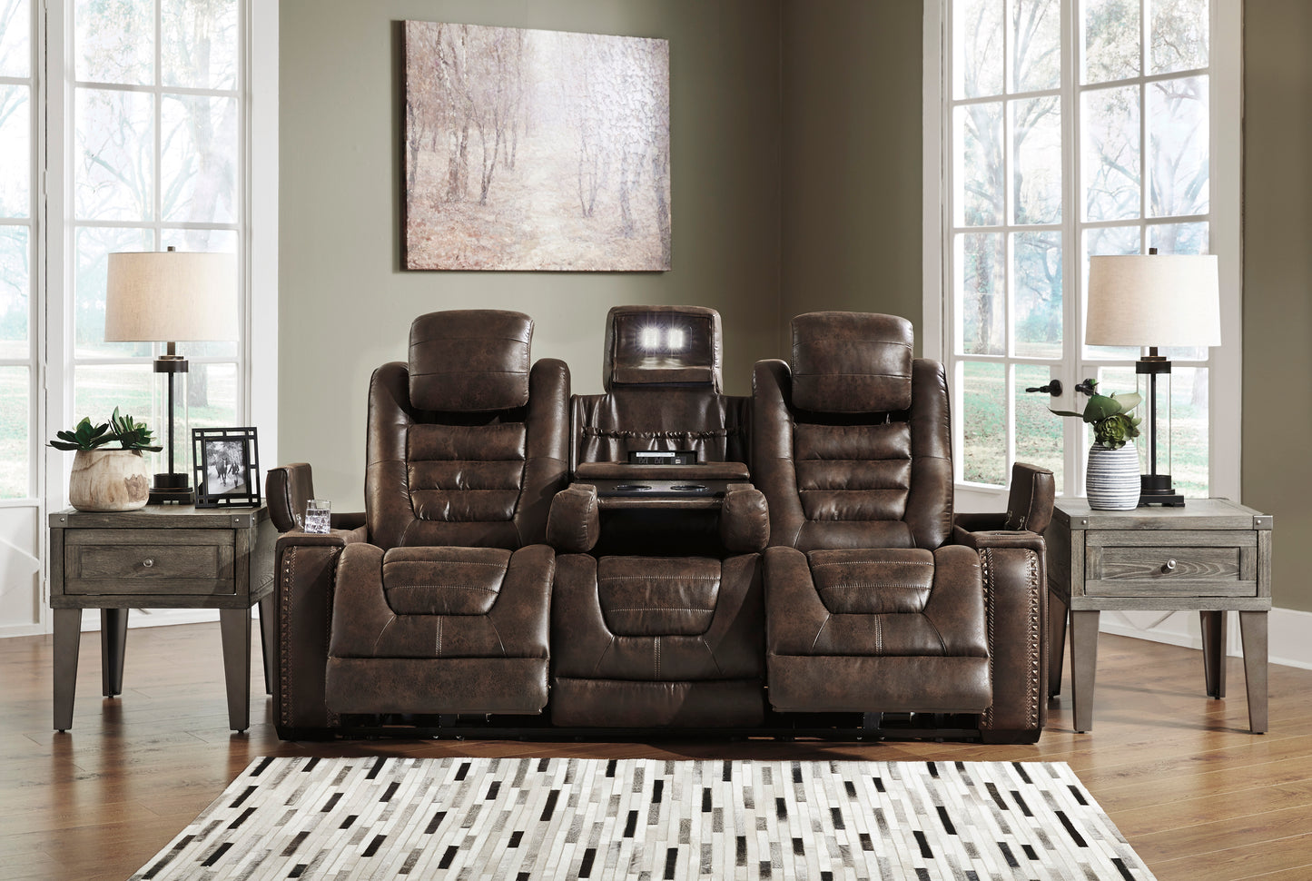 Game Zone Power Reclining Sofa & Loveseat