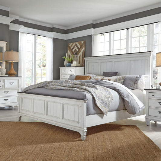 Allyson Park Queen Panel Bed, Dresser & Mirror, Night Stand