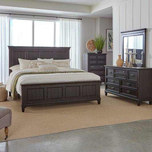 Allyson Park Queen Panel Bed, Dresser & Mirror, Night Stand