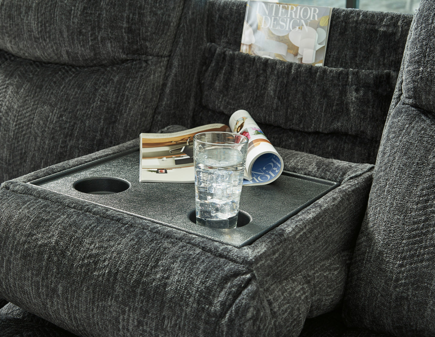 Martinglenn Manual Reclining Sofa with Drop Down Table