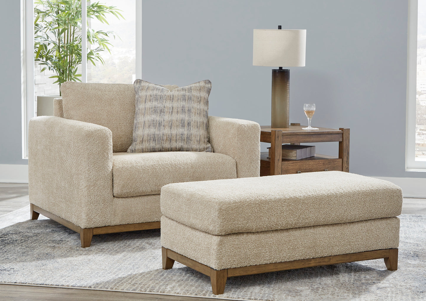 Parklynn Oversized Chair & Ottoman