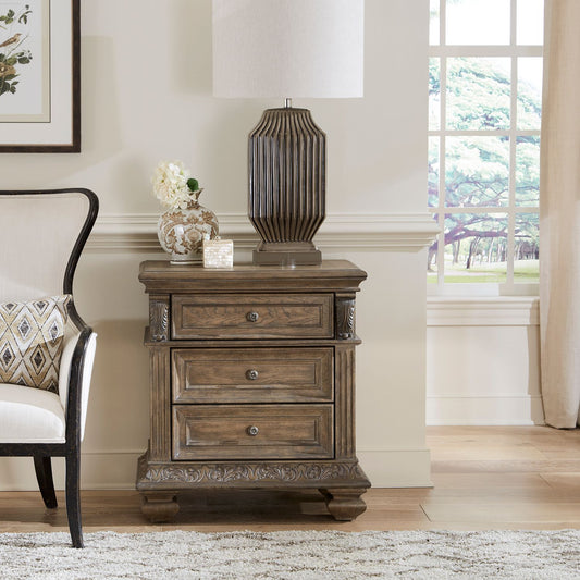 Carlisle Court 3 Drawer Night Stand with Charging Station