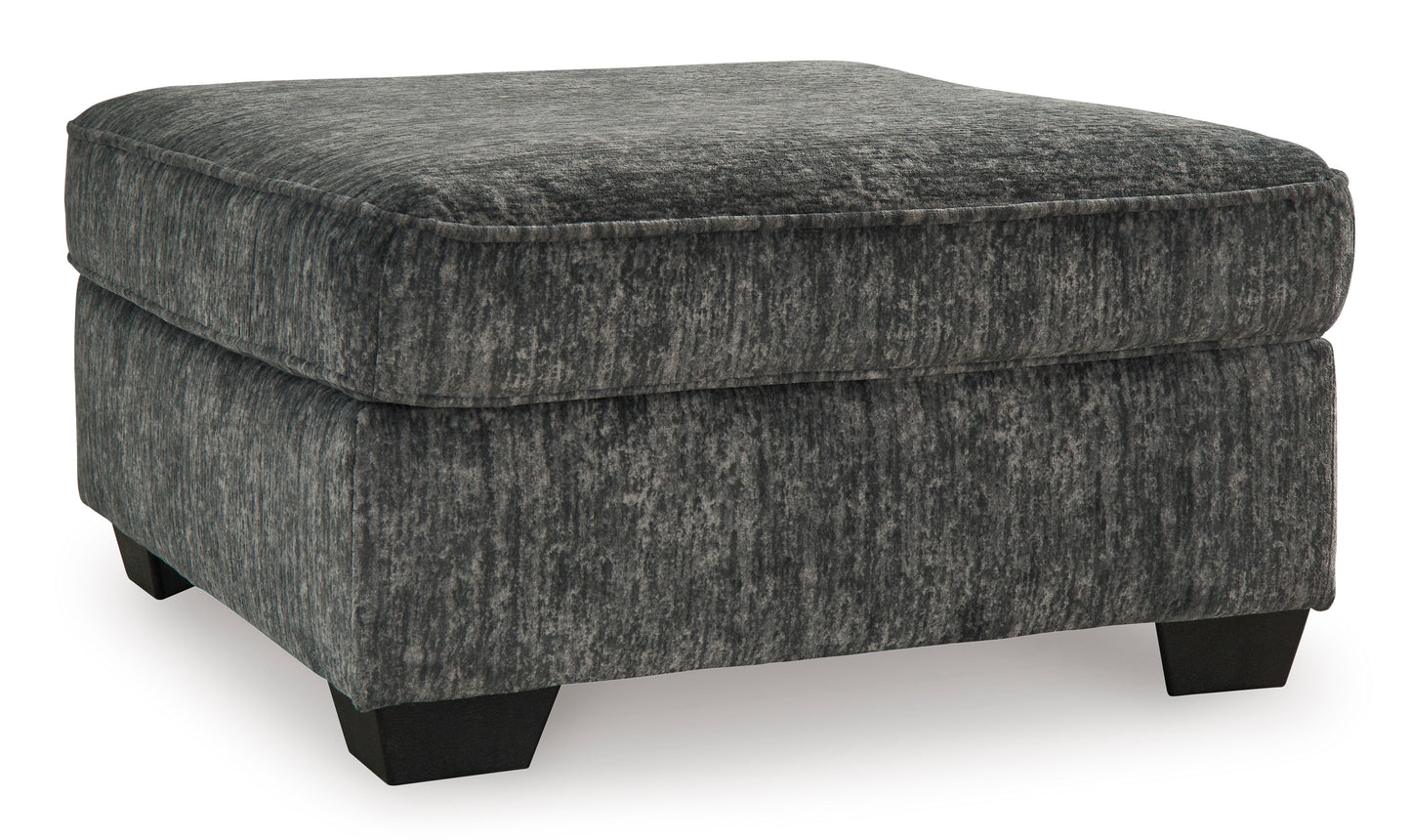 Lonoke Gunmetal Oversized Accent Ottoman