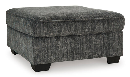 Lonoke Gunmetal Oversized Accent Ottoman