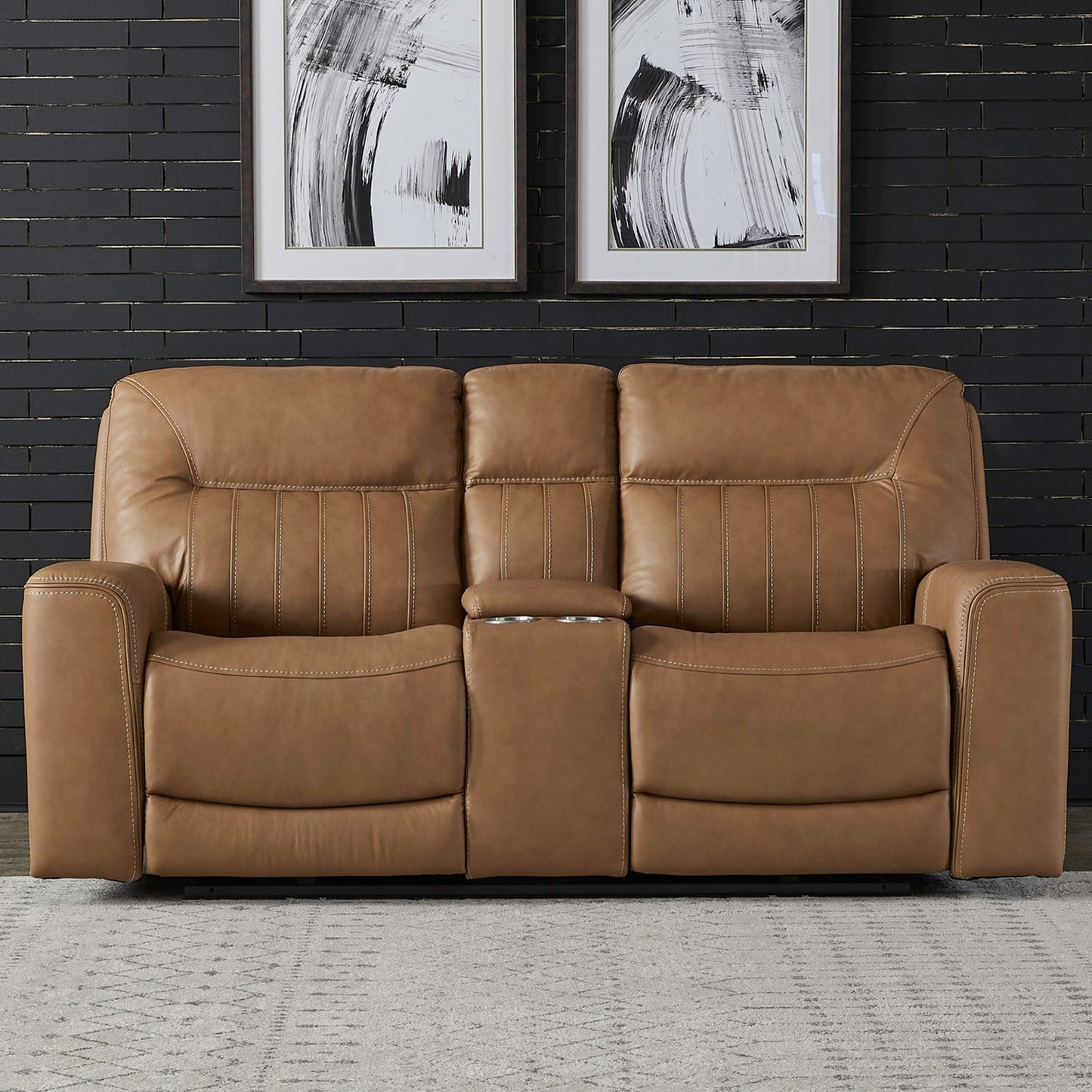 Bennet Butternut Leather Power Reclining Sofa & Loveseat w/Power Headrests