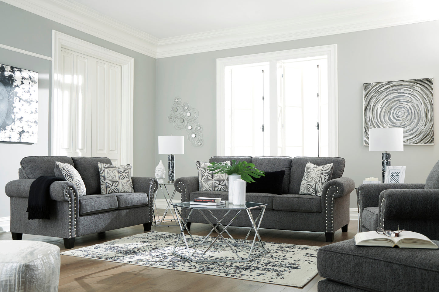 Agleno Sofa and Loveseat