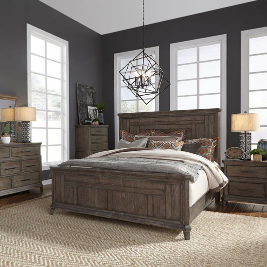 Artisan Prairie Queen Panel Bed, Dresser & Mirror, Night Stand