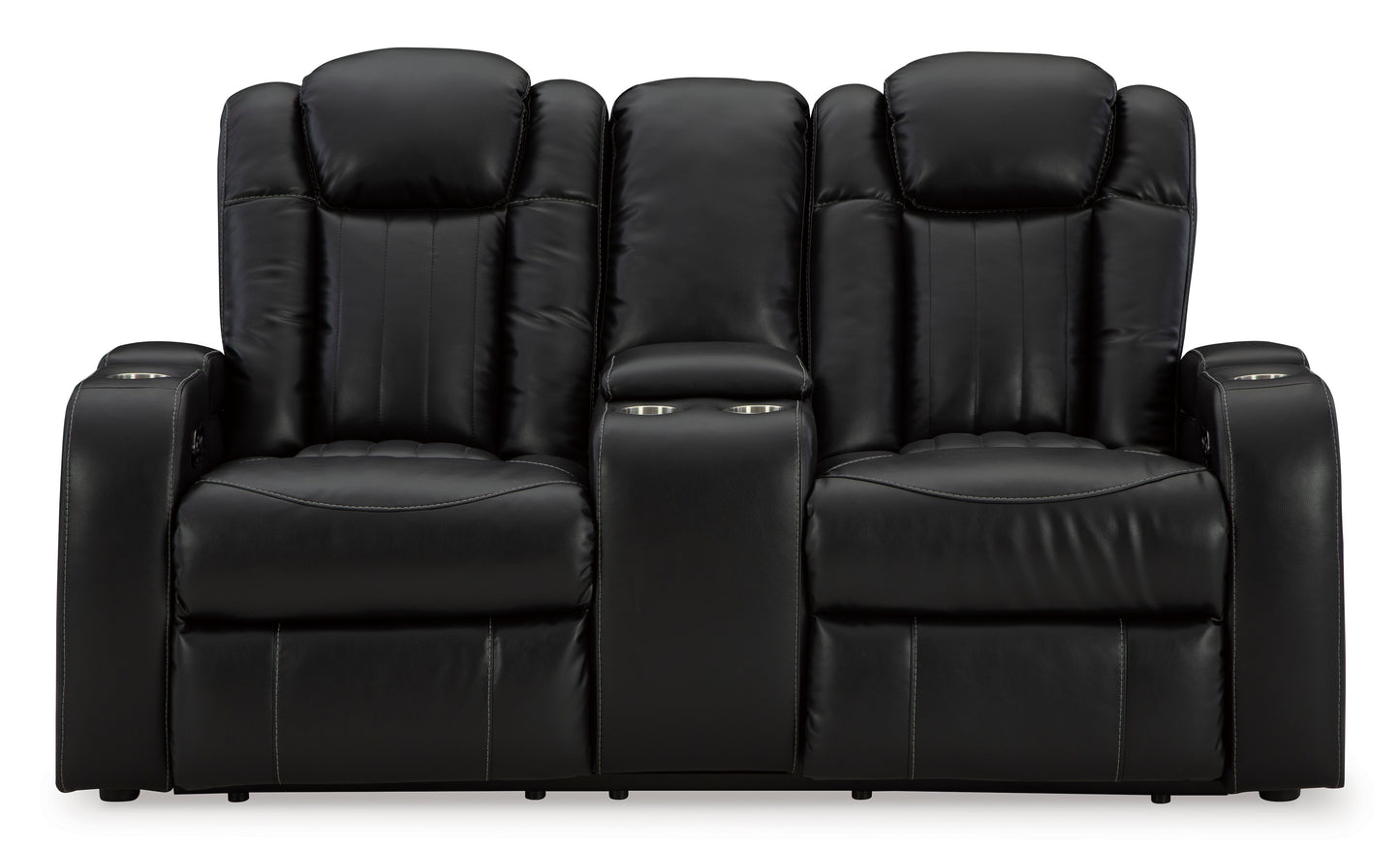 Caveman Den Dual Power Reclining Loveseat with Console