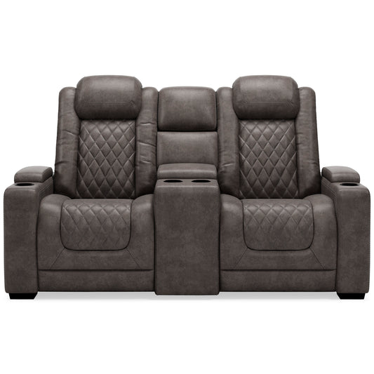 HyllMont Dual Power Reclining Loveseat