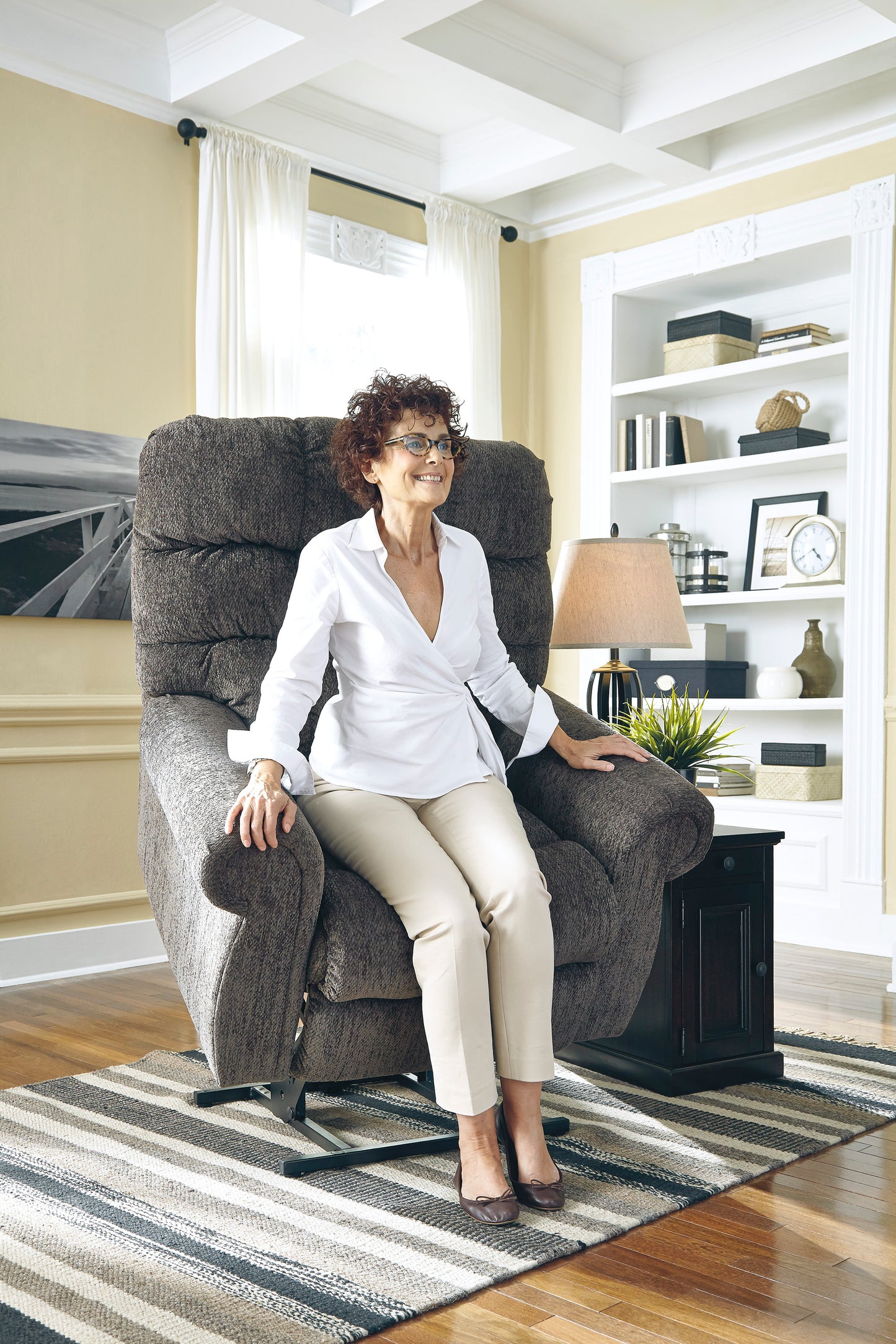 Ernestine Slate Power Lift Recliner