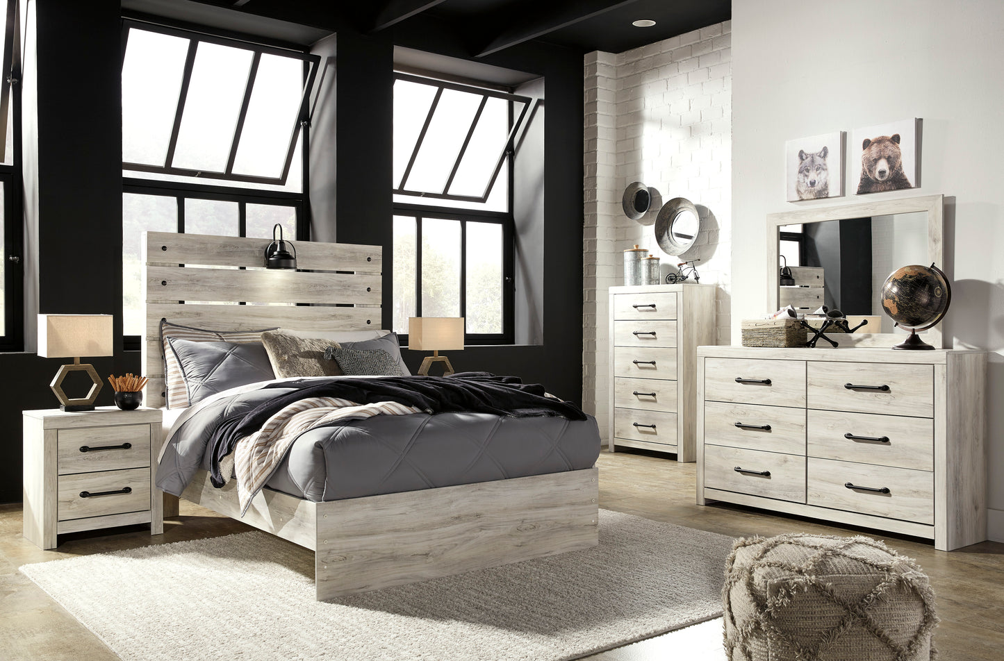 Cambeck Full Panel Bed, Dresser, Mirror and Nightstand