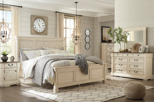 Bolanburg Queen Panel Bed, Dresser, Mirror & Nightstand