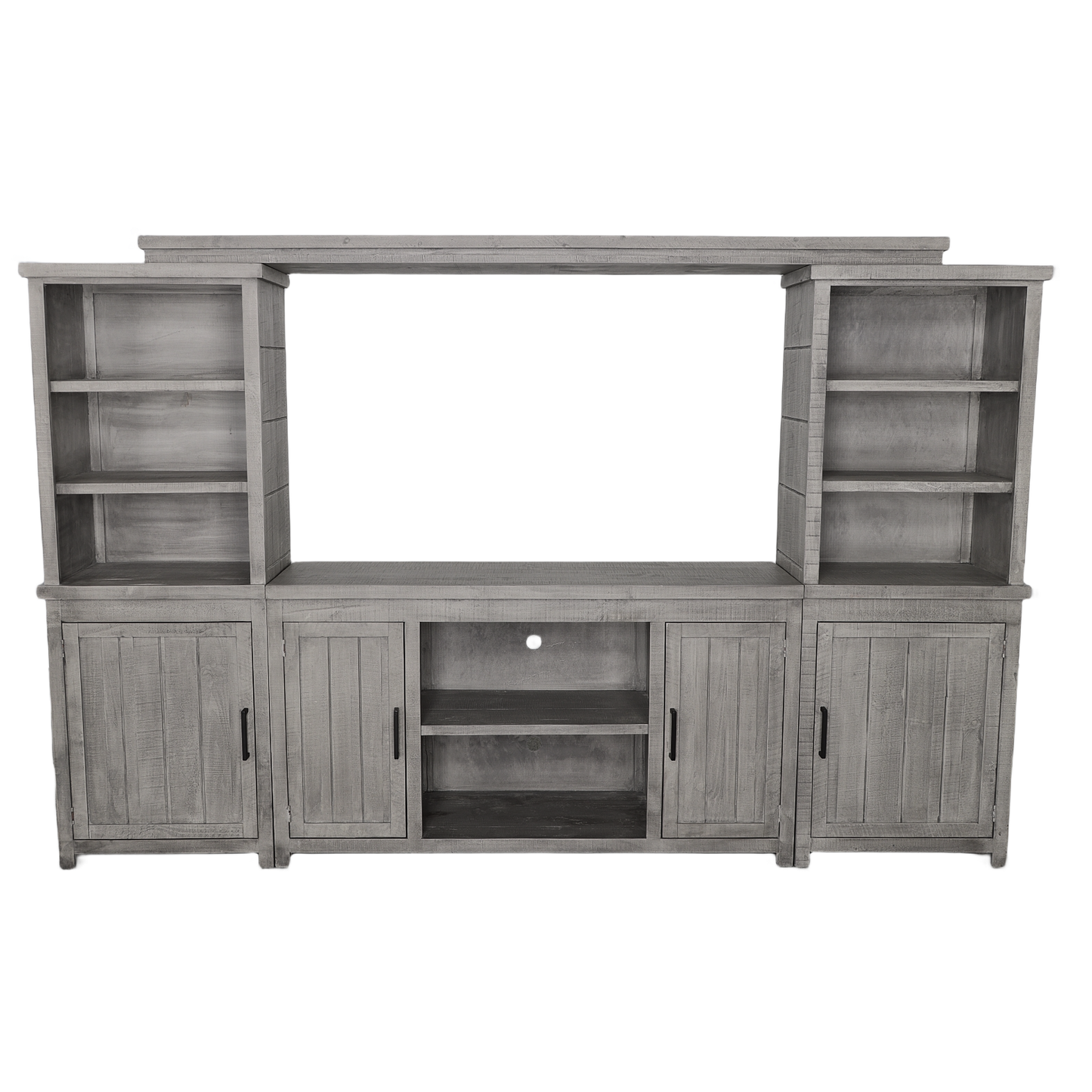 Goose Grey Solid Wood Wall Unit