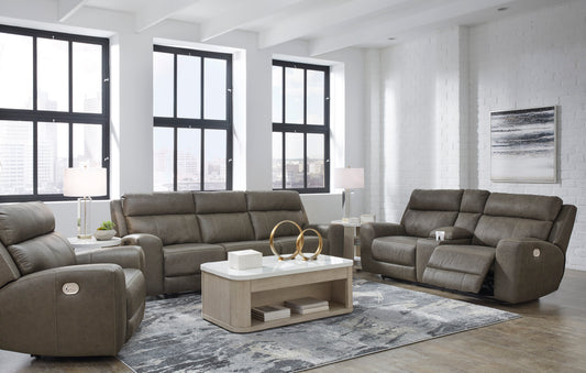 Roman Smoke Sofa and Loveseat