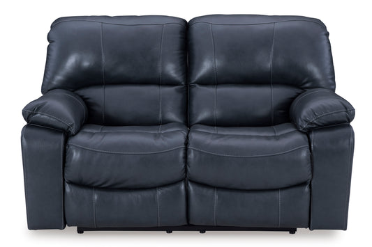 Leesworth Ocean Leather Power Reclining Loveseat