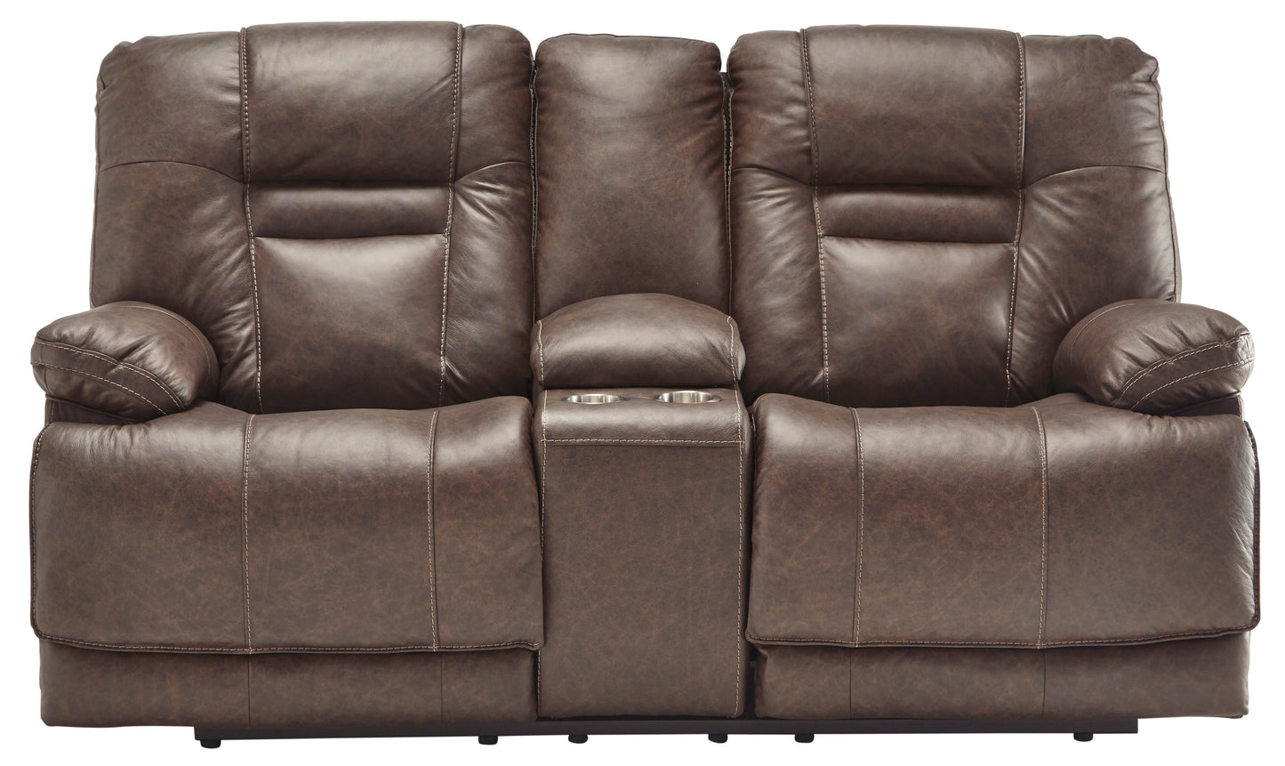 Wurstrow Umber Triple Power Reclining Loveseat