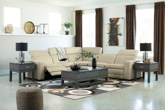 Texline Sand 5pc Dual Power Reclining Sectional