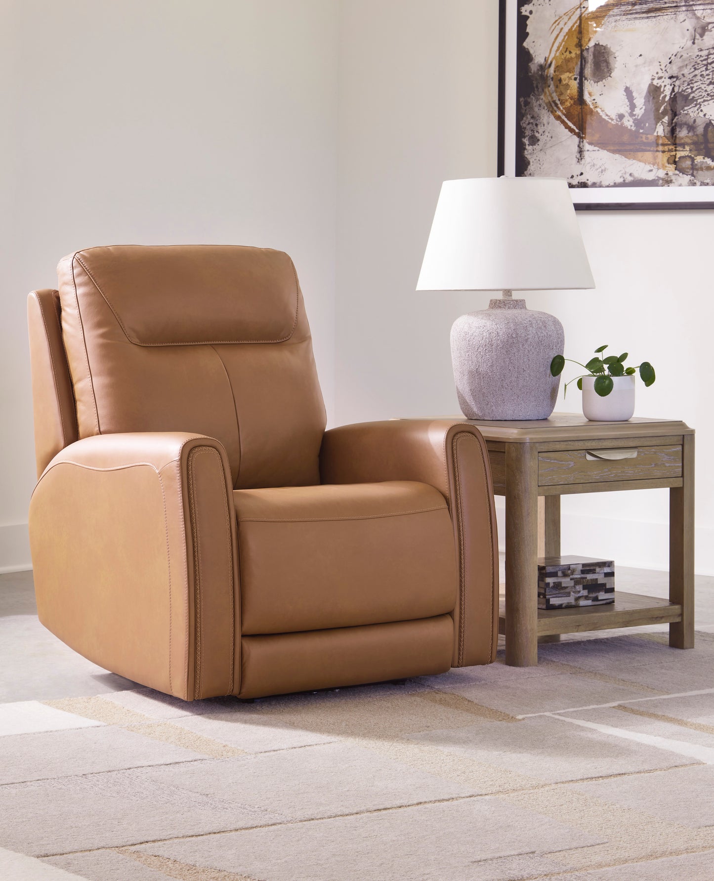 Tryanny Triple Power Leather Recliner