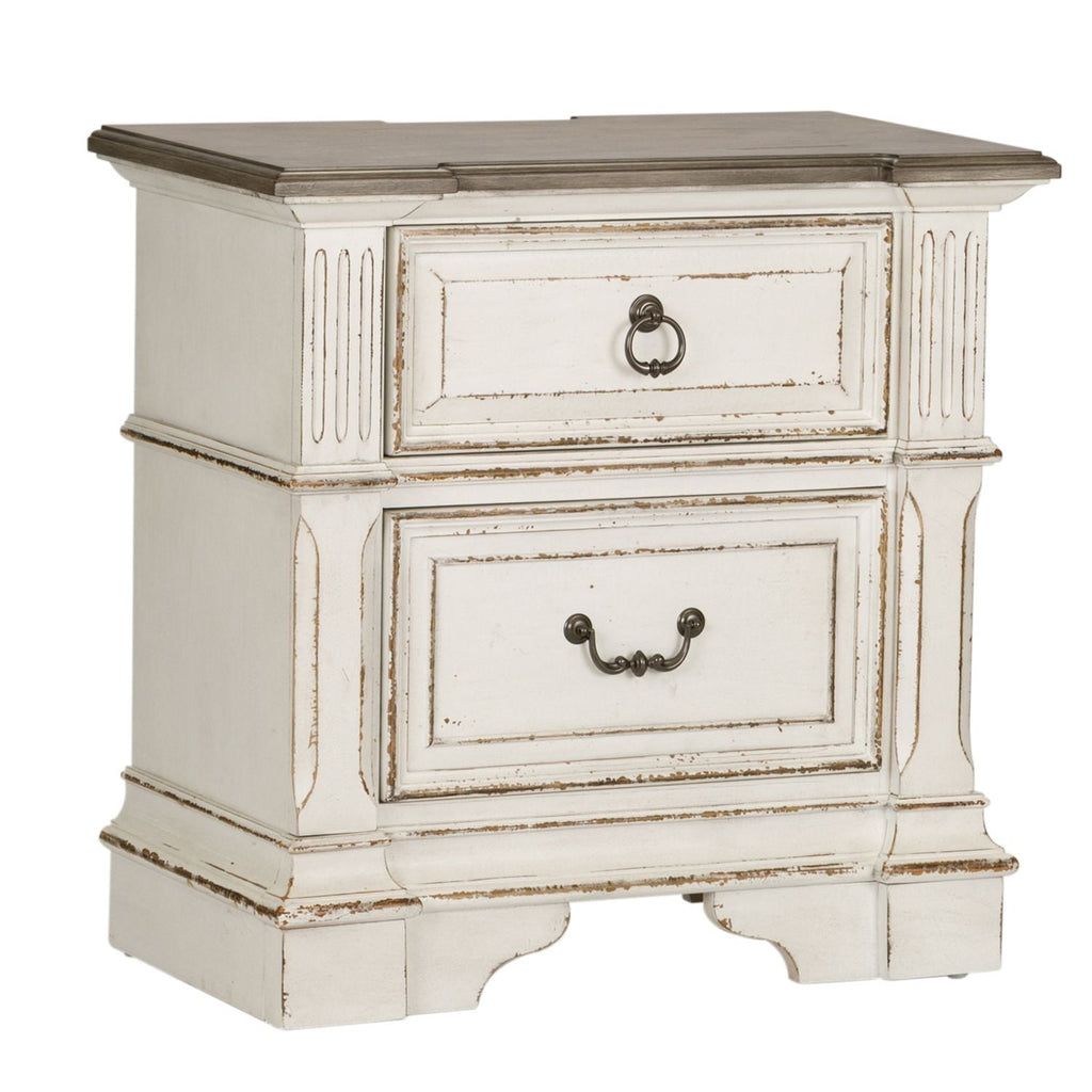 Abbey Park King Sleigh Bed, Dresser & Mirror, Night Stand - Rooms For Less Furniture Outlet