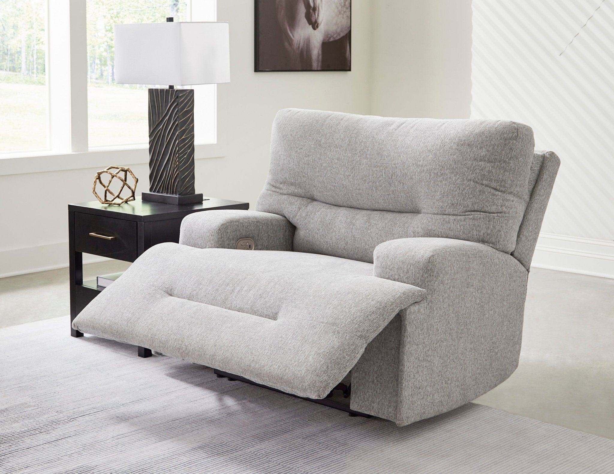 Acklen Place Oversized Performance Fabric Dual Power Recliner - Rooms For Less Furniture Outlet