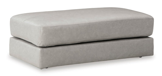 Amiata Oversized Leather Accent Ottoman - Rooms For Less Furniture Outlet