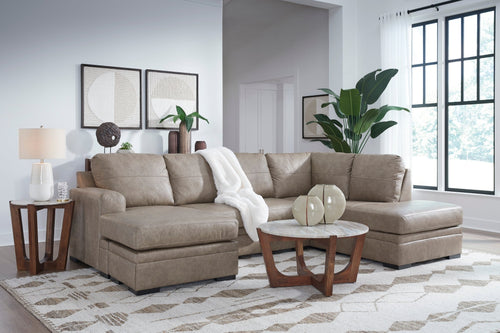 Amuleto 2 - Piece Leather Sectional with Chaise - Rooms For Less Furniture Outlet