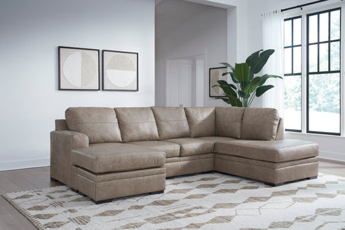 Amuleto 2 - Piece Leather Sectional with Chaise - Rooms For Less Furniture Outlet