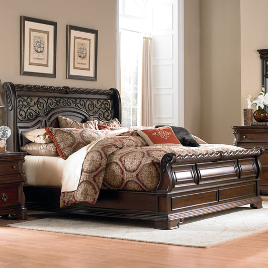 Arbor Place King Sleigh Bed - Rooms For Less Furniture Outlet