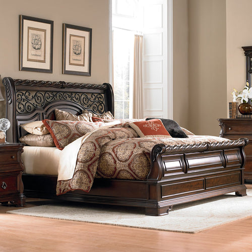 Arbor Place Queen Sleigh Bed - Rooms For Less Furniture Outlet