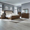 Arden Road Queen Upholstered Sleigh Bedroom Set - Rooms For Less Furniture Outlet