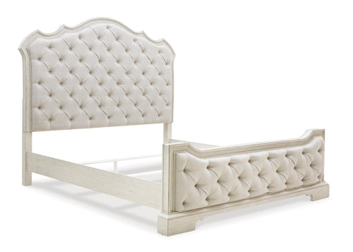 Arlendyne Queen Upholstered Bed,Dresser, Mirror & Nightstand - Rooms For Less Furniture Outlet